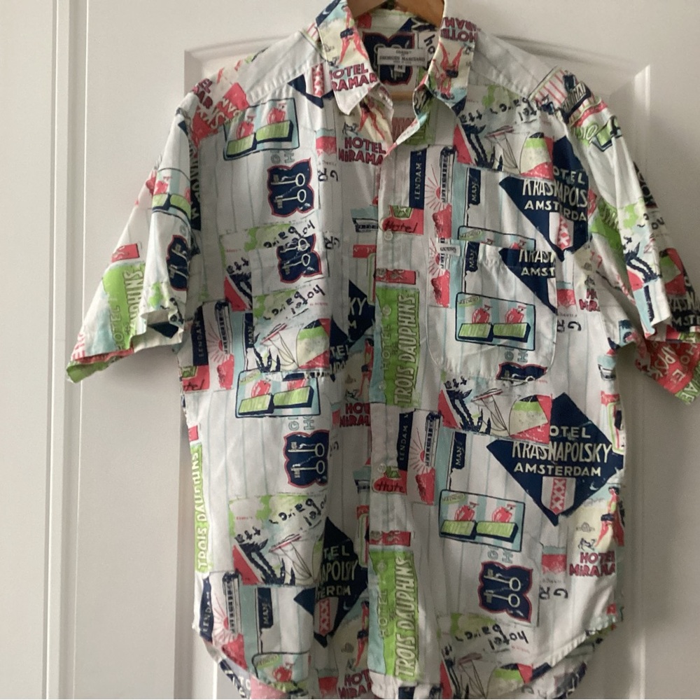Guess Multicolor Graphic Men's Shirt